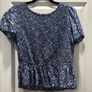 Floral Blue Women's Top